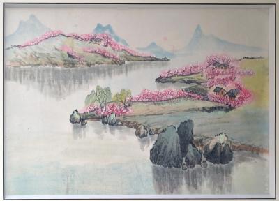 纯手绘国画—李星河原创山水画